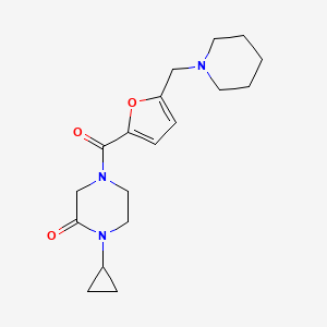 1-Cyclopropyl-4-[5-(piperidin-1-ylmethyl)furan-2-carbonyl]piperazin-2-one