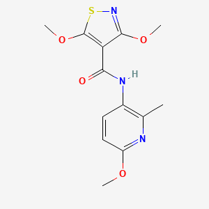 3,5-dimethoxy-N-(6-methoxy-2-methylpyridin-3-yl)-1,2-thiazole-4-carboxamide