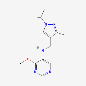 4-methoxy-N-[(3-methyl-1-propan-2-ylpyrazol-4-yl)methyl]pyrimidin-5-amine