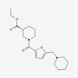 ethyl (3R)-1-[5-(piperidin-1-ylmethyl)furan-2-carbonyl]piperidine-3-carboxylate