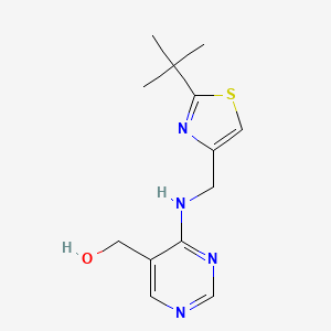 [4-[(2-Tert-butyl-1,3-thiazol-4-yl)methylamino]pyrimidin-5-yl]methanol