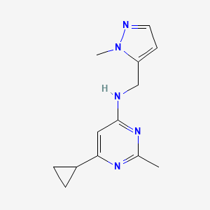 6-cyclopropyl-2-methyl-N-[(2-methylpyrazol-3-yl)methyl]pyrimidin-4-amine