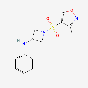 1-[(3-methyl-1,2-oxazol-4-yl)sulfonyl]-N-phenylazetidin-3-amine