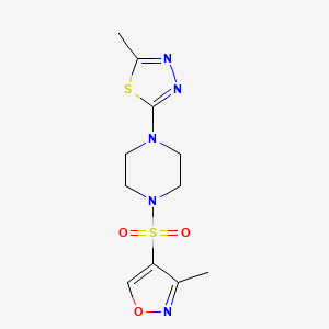 3-Methyl-4-[4-(5-methyl-1,3,4-thiadiazol-2-yl)piperazin-1-yl]sulfonyl-1,2-oxazole