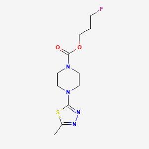 3-Fluoropropyl 4-(5-methyl-1,3,4-thiadiazol-2-yl)piperazine-1-carboxylate