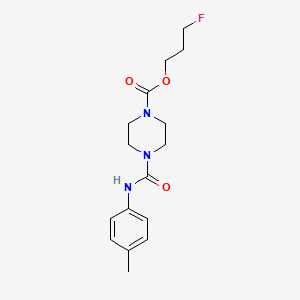 3-Fluoropropyl 4-[(4-methylphenyl)carbamoyl]piperazine-1-carboxylate