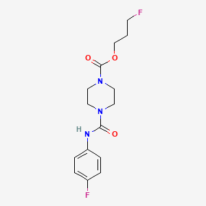 3-Fluoropropyl 4-[(4-fluorophenyl)carbamoyl]piperazine-1-carboxylate