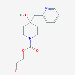 2-Fluoroethyl 4-hydroxy-4-(pyridin-2-ylmethyl)piperidine-1-carboxylate