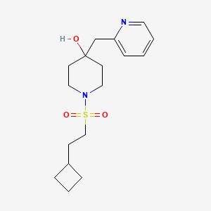 1-(2-Cyclobutylethylsulfonyl)-4-(pyridin-2-ylmethyl)piperidin-4-ol