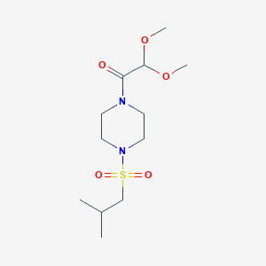 2,2-Dimethoxy-1-[4-(2-methylpropylsulfonyl)piperazin-1-yl]ethanone