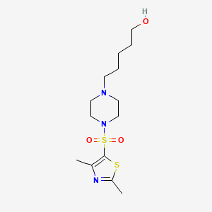 5-[4-[(2,4-Dimethyl-1,3-thiazol-5-yl)sulfonyl]piperazin-1-yl]pentan-1-ol