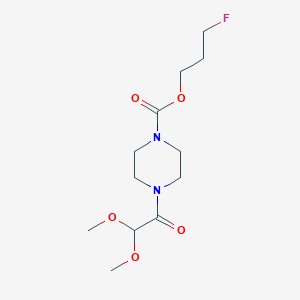 3-Fluoropropyl 4-(2,2-dimethoxyacetyl)piperazine-1-carboxylate