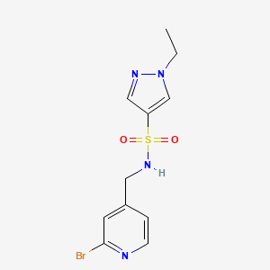 N-[(2-bromopyridin-4-yl)methyl]-1-ethylpyrazole-4-sulfonamide