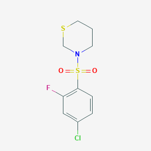 3-(4-Chloro-2-fluorophenyl)sulfonyl-1,3-thiazinane