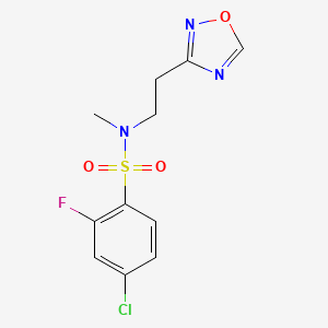 4-chloro-2-fluoro-N-methyl-N-[2-(1,2,4-oxadiazol-3-yl)ethyl]benzenesulfonamide