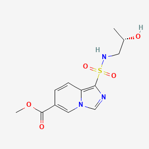 molecular formula C12H15N3O5S B7093223 methyl 1-[[(2S)-2-hydroxypropyl]sulfamoyl]imidazo[1,5-a]pyridine-6-carboxylate 