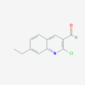 molecular formula C12H10ClNO B070933 2-氯-7-乙基喹啉-3-甲醛 CAS No. 169126-00-5