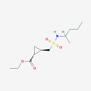 molecular formula C12H23NO4S B7093379 ethyl (1R,2R)-2-(pentan-2-ylsulfamoylmethyl)cyclopropane-1-carboxylate 