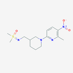 molecular formula C14H22N4O3S B7093522 Dimethyl-[[1-(6-methyl-5-nitropyridin-2-yl)piperidin-3-yl]methylimino]-oxo-lambda6-sulfane 