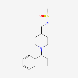 molecular formula C17H28N2OS B7094438 Dimethyl-oxo-[[1-(1-phenylpropyl)piperidin-4-yl]methylimino]-lambda6-sulfane 