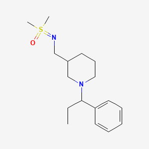 molecular formula C17H28N2OS B7094445 Dimethyl-oxo-[[1-(1-phenylpropyl)piperidin-3-yl]methylimino]-lambda6-sulfane 