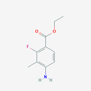 molecular formula C10H12FNO2 B070952 Ethyl 4-amino-2-fluoro-3-methylbenzoate CAS No. 194804-83-6