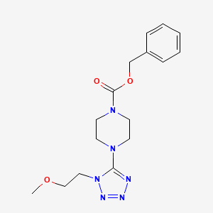 molecular formula C16H22N6O3 B7095210 Benzyl 4-[1-(2-methoxyethyl)tetrazol-5-yl]piperazine-1-carboxylate 