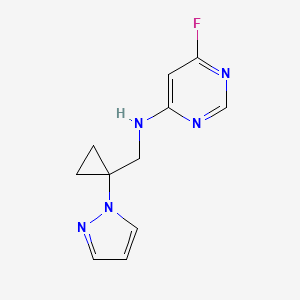 6-fluoro-N-[(1-pyrazol-1-ylcyclopropyl)methyl]pyrimidin-4-amine