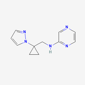 N-[(1-pyrazol-1-ylcyclopropyl)methyl]pyrazin-2-amine