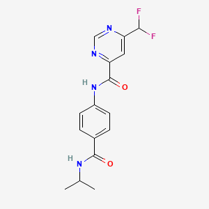 6-(difluoromethyl)-N-[4-(propan-2-ylcarbamoyl)phenyl]pyrimidine-4-carboxamide