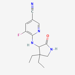 6-[(4,4-Diethyl-2-oxopyrrolidin-3-yl)amino]-5-fluoropyridine-3-carbonitrile