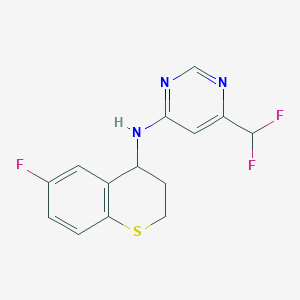 6-(difluoromethyl)-N-(6-fluoro-3,4-dihydro-2H-thiochromen-4-yl)pyrimidin-4-amine