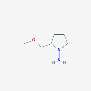 molecular formula C6H14N2O B070954 2-(甲氧基甲基)吡咯烷-1-胺 CAS No. 187035-29-6