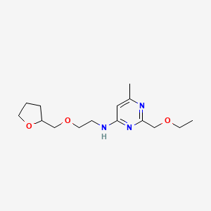 2-(ethoxymethyl)-6-methyl-N-[2-(oxolan-2-ylmethoxy)ethyl]pyrimidin-4-amine