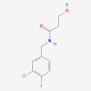 N-[(3-chloro-4-iodophenyl)methyl]-3-hydroxypropanamide