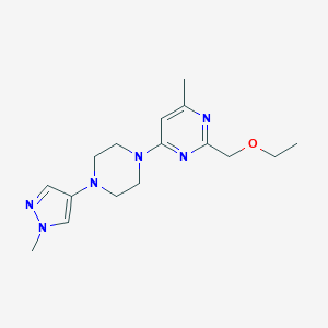 2-(Ethoxymethyl)-4-methyl-6-[4-(1-methylpyrazol-4-yl)piperazin-1-yl]pyrimidine