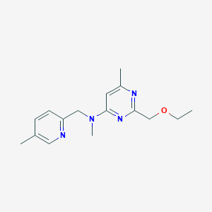 2-(ethoxymethyl)-N,6-dimethyl-N-[(5-methylpyridin-2-yl)methyl]pyrimidin-4-amine