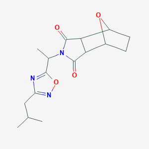 2-[1-[3-(2-Methylpropyl)-1,2,4-oxadiazol-5-yl]ethyl]-3a,4,5,6,7,7a-hexahydro-4,7-epoxyisoindole-1,3-dione