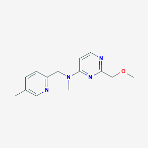 2-(methoxymethyl)-N-methyl-N-[(5-methylpyridin-2-yl)methyl]pyrimidin-4-amine