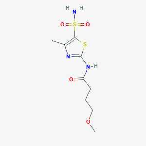 4-methoxy-N-(4-methyl-5-sulfamoyl-1,3-thiazol-2-yl)butanamide