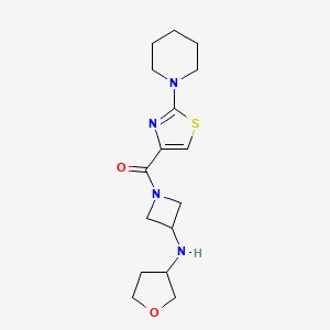 [3-(Oxolan-3-ylamino)azetidin-1-yl]-(2-piperidin-1-yl-1,3-thiazol-4-yl)methanone