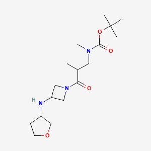 tert-butyl N-methyl-N-[2-methyl-3-oxo-3-[3-(oxolan-3-ylamino)azetidin-1-yl]propyl]carbamate