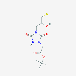 Tert-butyl 2-[4-(2-hydroxy-3-methylsulfanylpropyl)-2-methyl-3,5-dioxo-1,2,4-triazolidin-1-yl]acetate