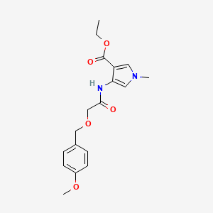 molecular formula C18H22N2O5 B7096853 Ethyl 4-[[2-[(4-methoxyphenyl)methoxy]acetyl]amino]-1-methylpyrrole-3-carboxylate 