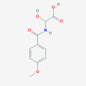 molecular formula C10H11NO5 B070976 Hydroxy[(4-methoxybenzoyl)amino]acetic acid CAS No. 191997-97-4