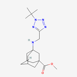 molecular formula C18H29N5O2 B7097932 Methyl 3-[(2-tert-butyltetrazol-5-yl)methylamino]adamantane-1-carboxylate 