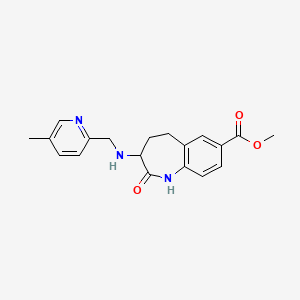 molecular formula C19H21N3O3 B7097946 Methyl 3-[(5-methylpyridin-2-yl)methylamino]-2-oxo-1,3,4,5-tetrahydro-1-benzazepine-7-carboxylate 