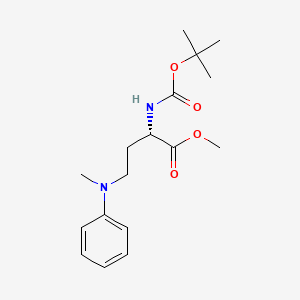 molecular formula C17H26N2O4 B7098095 methyl (2S)-4-(N-methylanilino)-2-[(2-methylpropan-2-yl)oxycarbonylamino]butanoate 