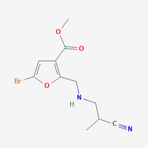 molecular formula C11H13BrN2O3 B7098141 Methyl 5-bromo-2-[(2-cyanopropylamino)methyl]furan-3-carboxylate 