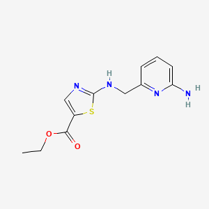 molecular formula C12H14N4O2S B7098280 Ethyl 2-[(6-aminopyridin-2-yl)methylamino]-1,3-thiazole-5-carboxylate 